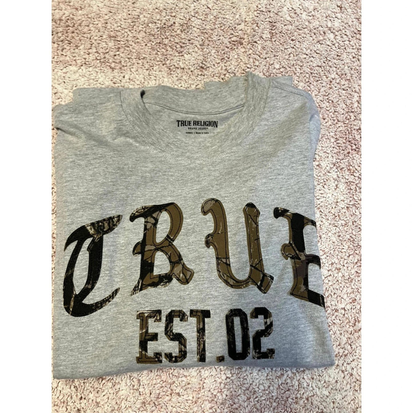 True Religion Grey Logo T-Shirt XS – New with Tags