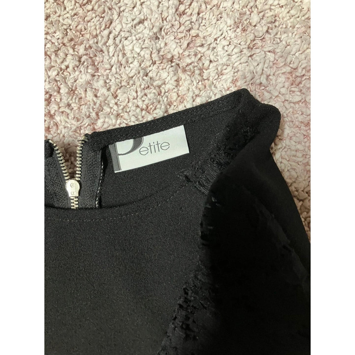 BHS Petite Black Lace Sleeve Dress UK 8