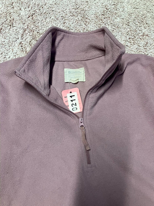 Eddie Bauer Cozy Quarter-Zip Fleece Pullover - Soft Mauve, Size S/P