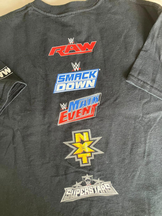 WWE Authentic Black Graphic T-Shirt - Medium