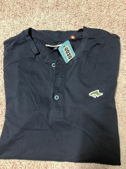 Le Shark Men's Black Henley Top Size M