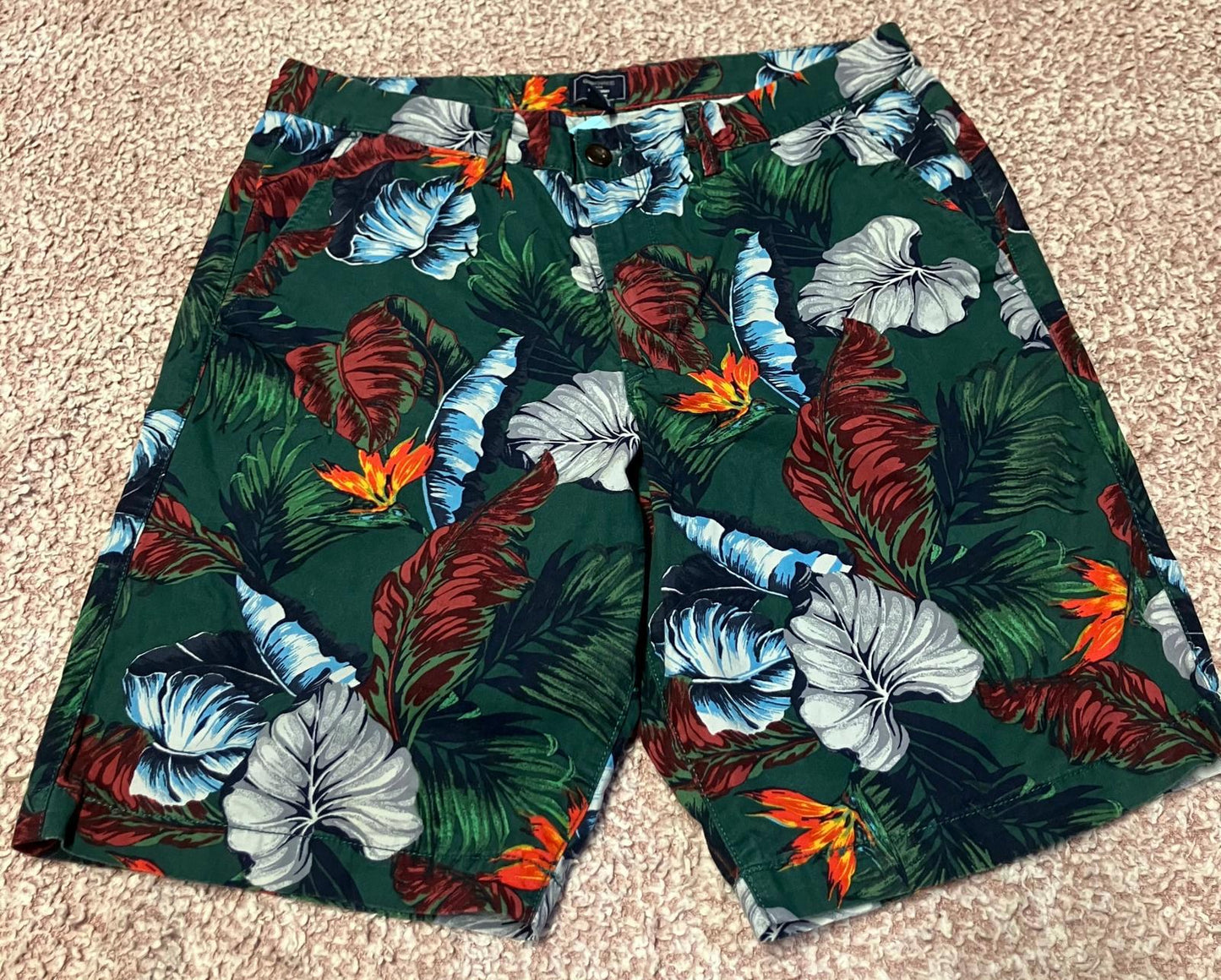 Gap Khakis Lived In Short Men's Casual Shorts - Tropical Floral Print, Size 33