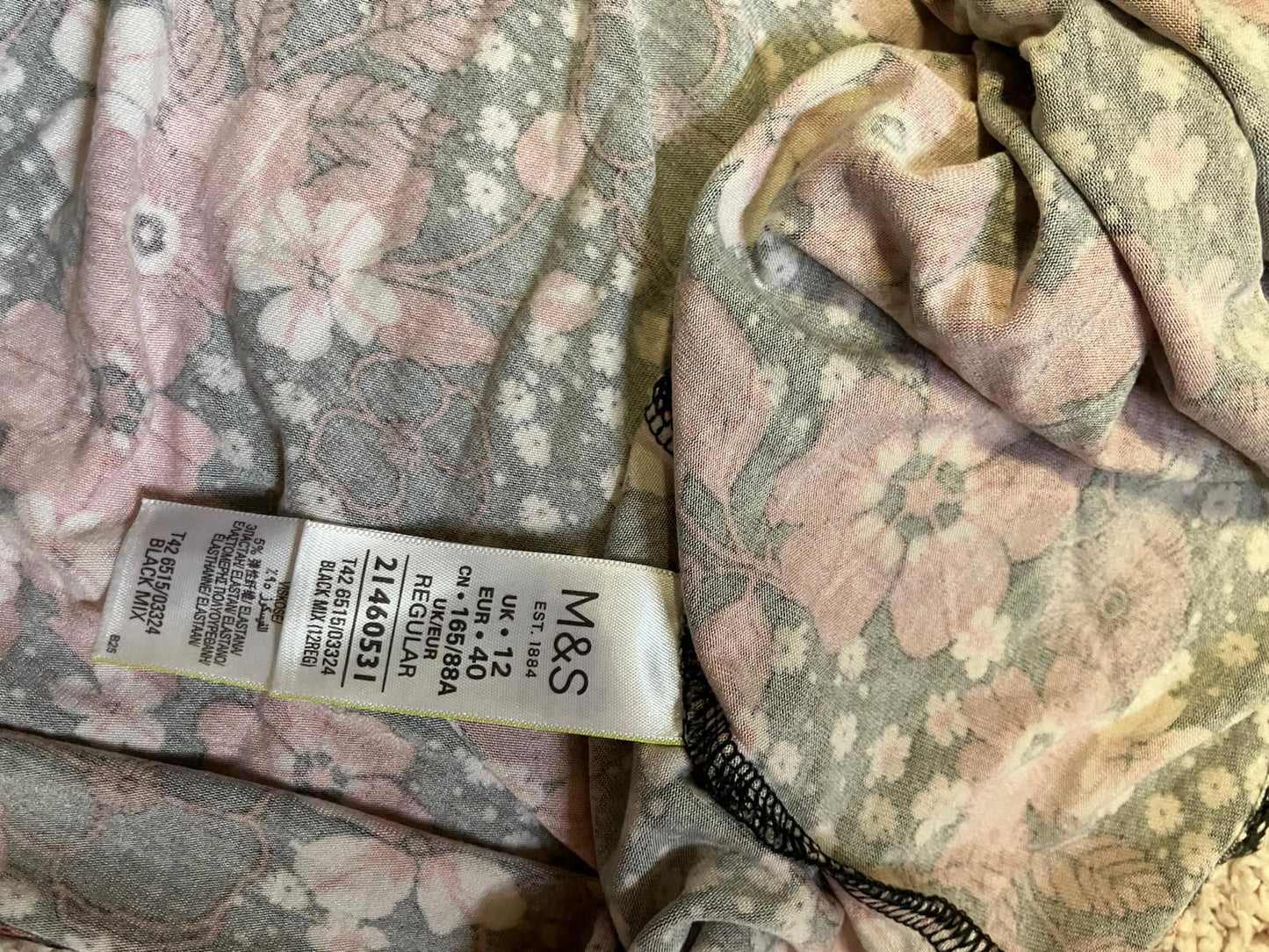 M&S Collection Floral Print Dress - Size 12