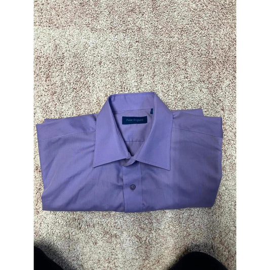Classic men’s long sleeve formal shirt by Peter England in purple.