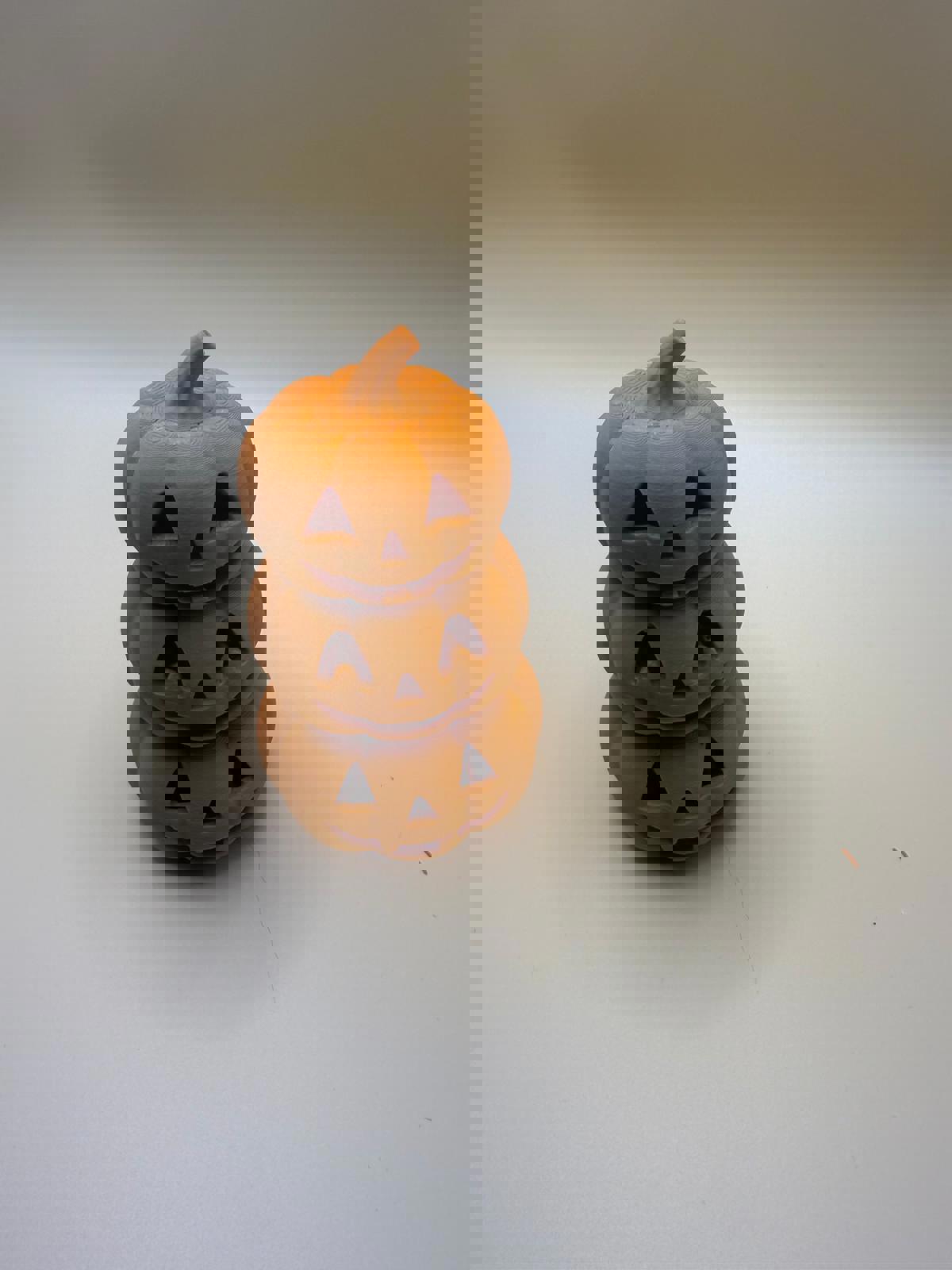 Stackable Halloween Pumpkin Decor - Set of 2