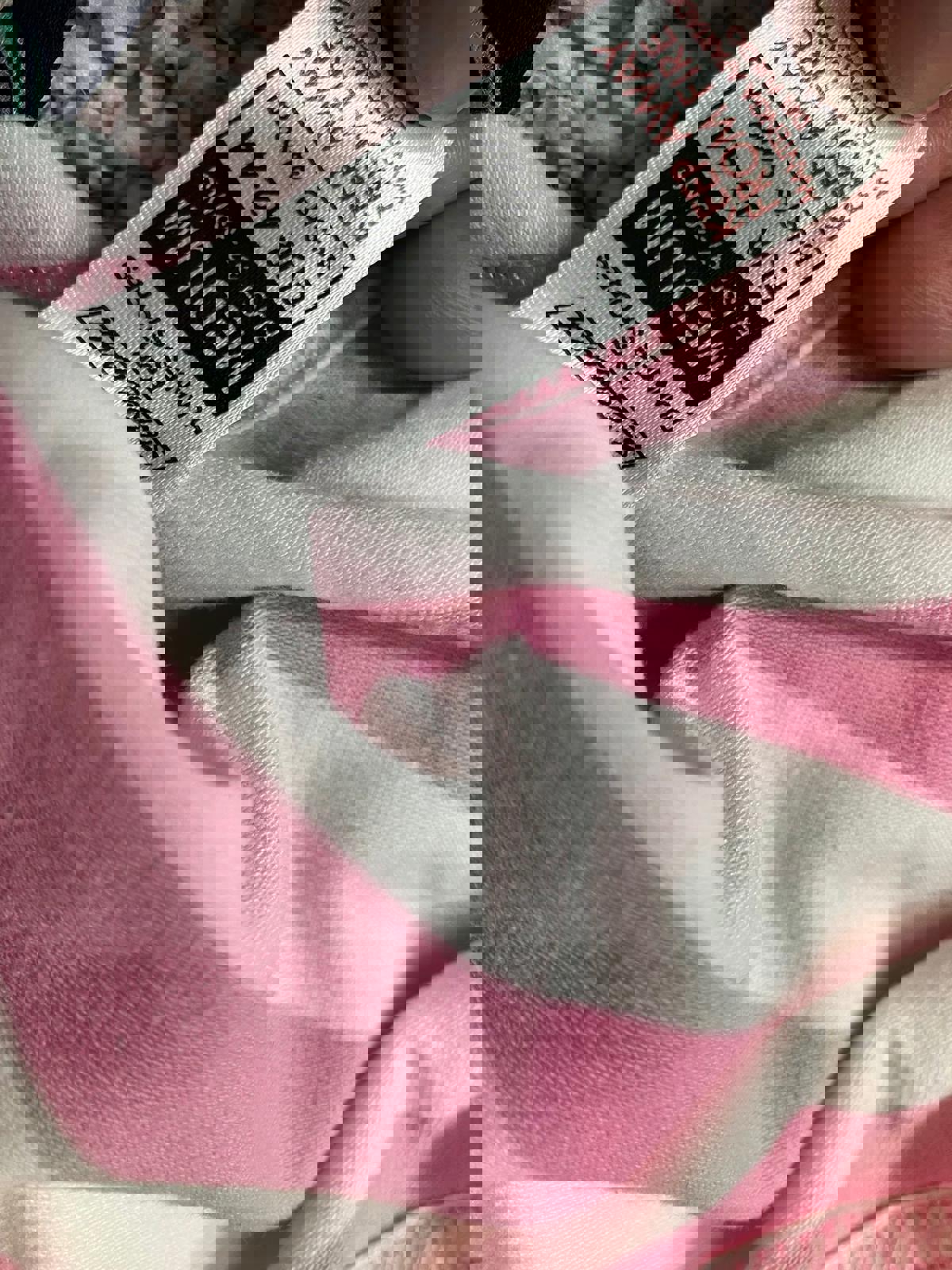 Lovely Pink and White Striped Women's Tank Top - Medium