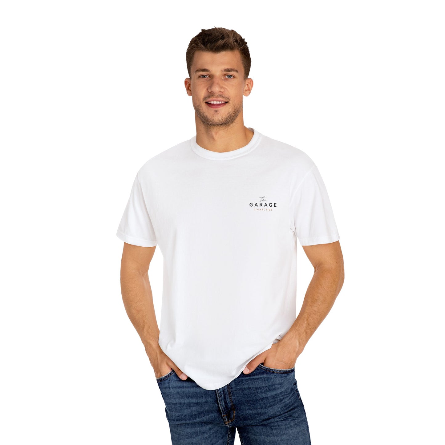 The Garage Collective Embroidered Unisex T-Shirt – Classic Softstyle Tee with Meaning