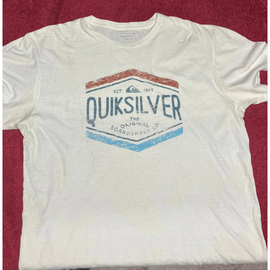 Quiksilver White Graphic T-Shirt – Men’s L