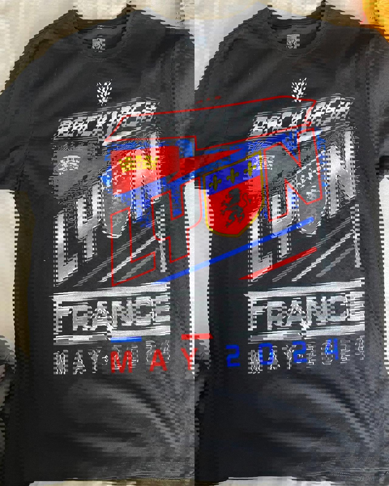 WWE Backlash Lyon France May 2024 Authentic XL T-Shirt