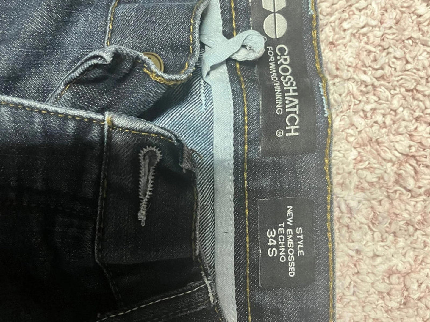 Crosshatch Embossed Jeans W34 S