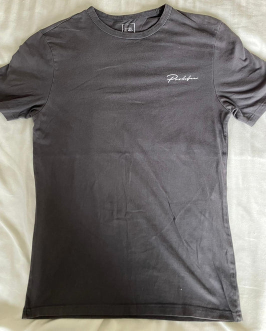 River Island Slim Fit Black T-Shirt - Small