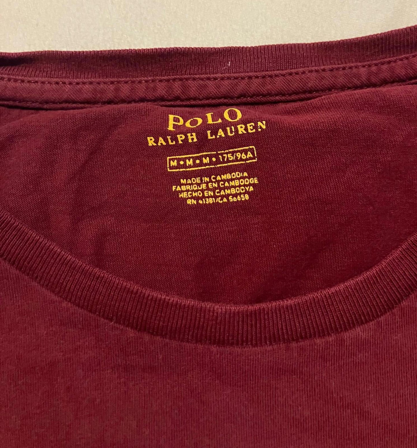 Polo Ralph Lauren Classic Crew Neck T-Shirt - Burgundy, Medium