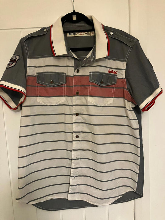 Le Cooper Vintage Style Men's Button Up Shirt XL