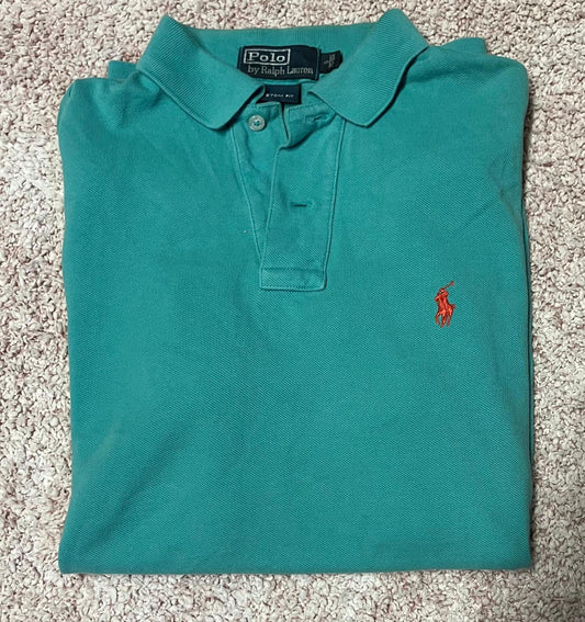 Polo by Ralph Lauren Custom Fit Men's Polo Shirt - Teal, Size S