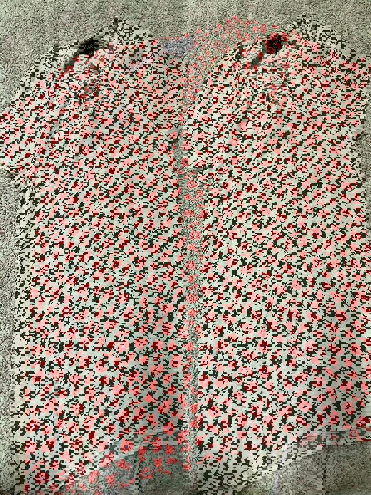 Caroll Paris Red Floral Blouse UK 8