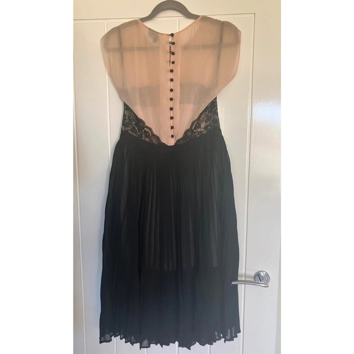 Spotlight by Warehouse Black Lace Midi Dress UK 14