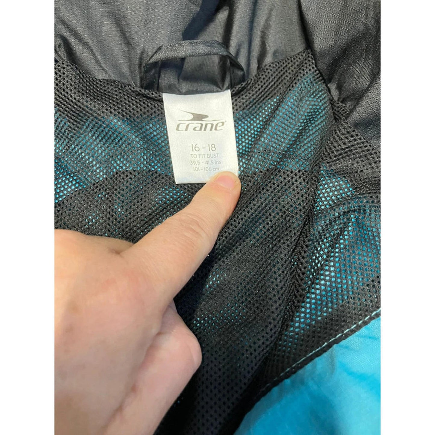 Crane Women’s Blue & Black Lightweight Sports Jacket – Size 16–18
