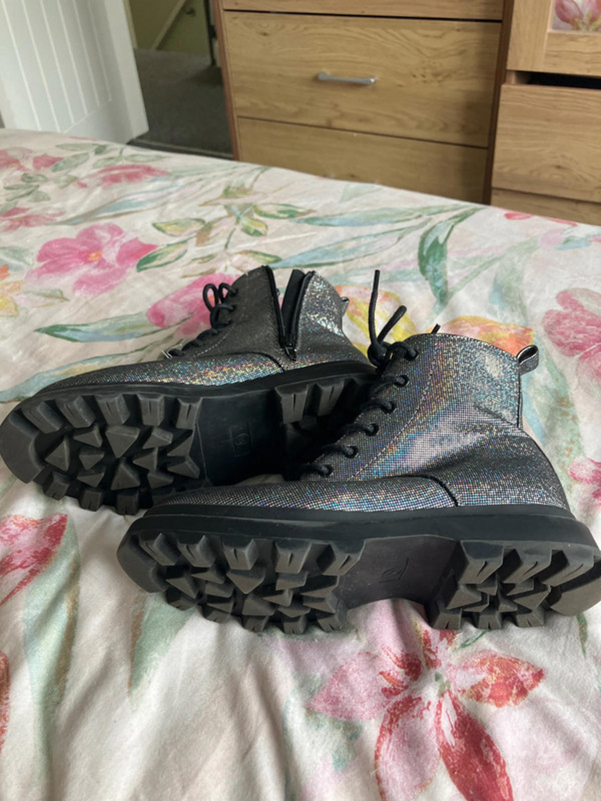 Sparkly “dm” style boots