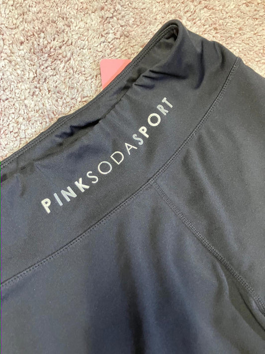 Pink Soda Sport Black Leopard Panel Leggings