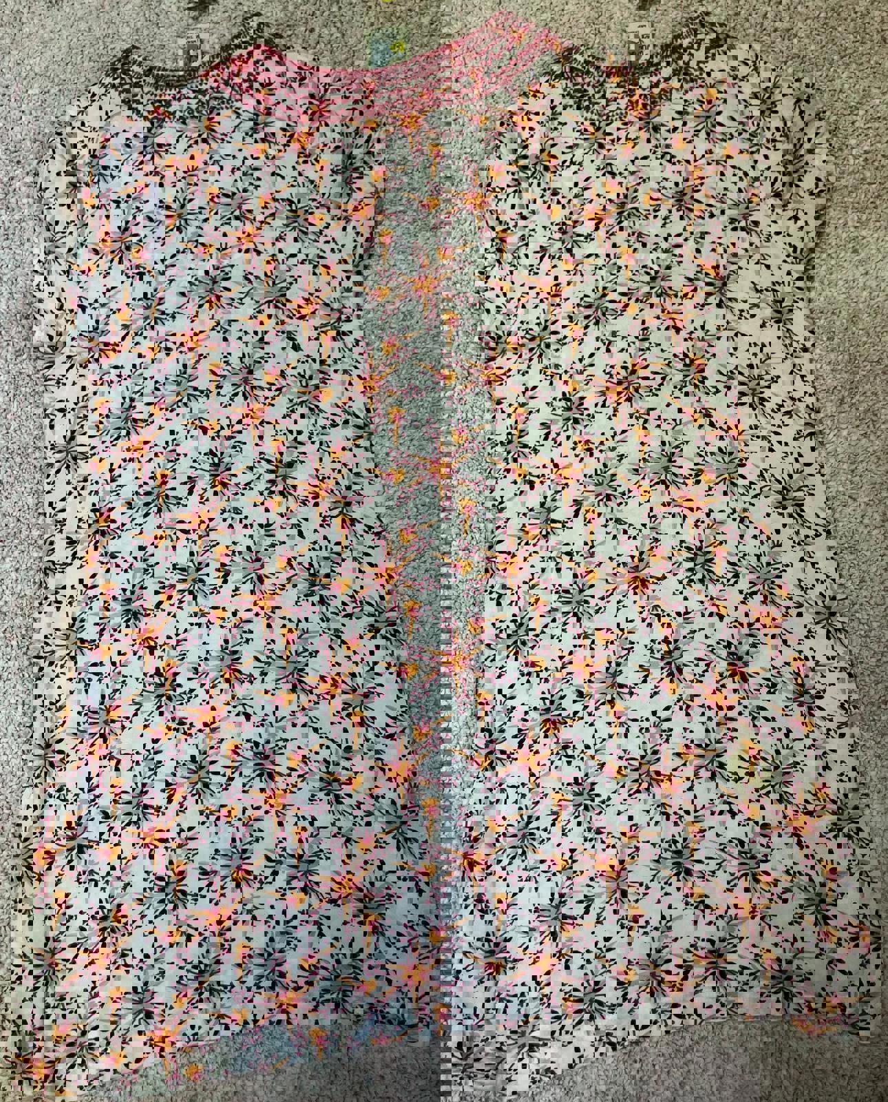 Weird Fish Women's Short Sleeve Floral Top - Size 12