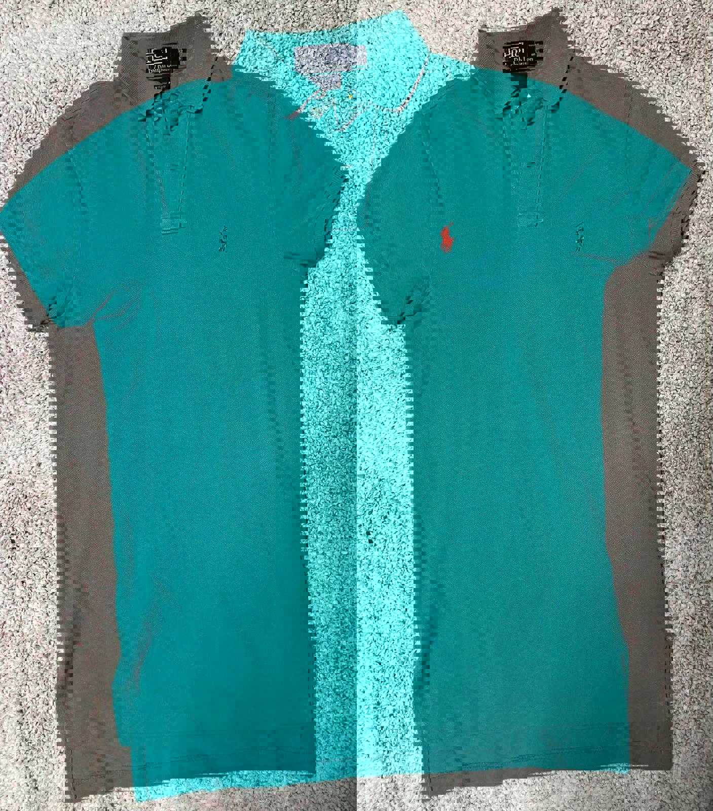 Polo by Ralph Lauren Custom Fit Men's Polo Shirt - Teal, Size S