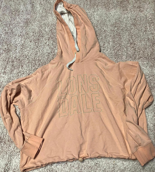 Lonsdale Peach Hoodie with Drawstring