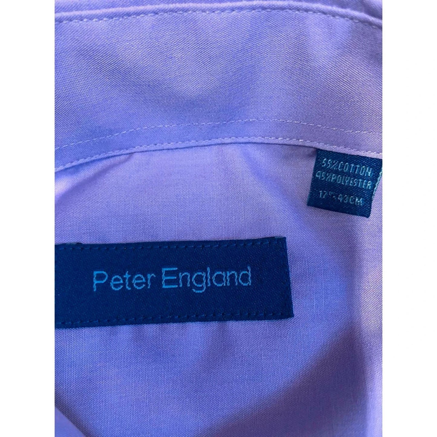 Classic men’s long sleeve formal shirt by Peter England in purple.