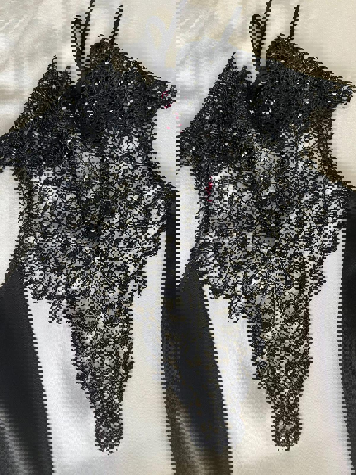 Elegant Black Lace Evening Dress