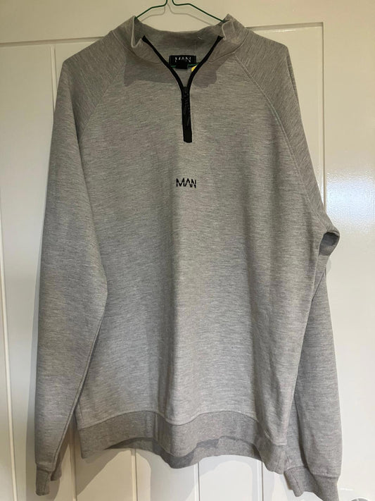 Cozy Grey Men's Sweatshirt XL by MAN