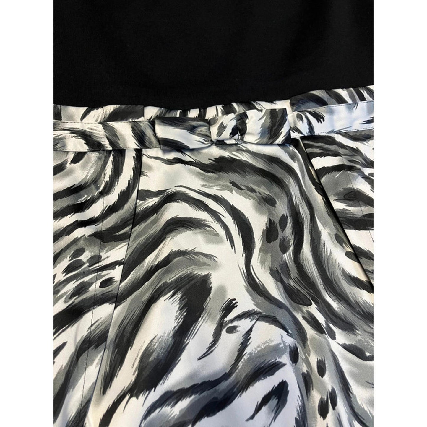 River Island Black & Animal Print Dress UK 12