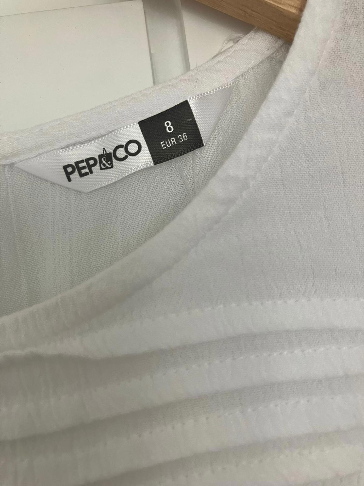 Lovely White Eyelet Detail Blouse - Size 8