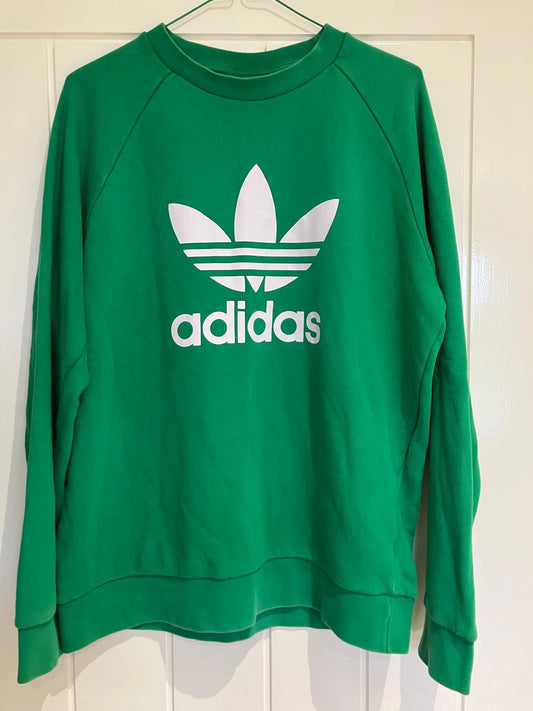 Adidas Green Crewneck Sweatshirt, Size M