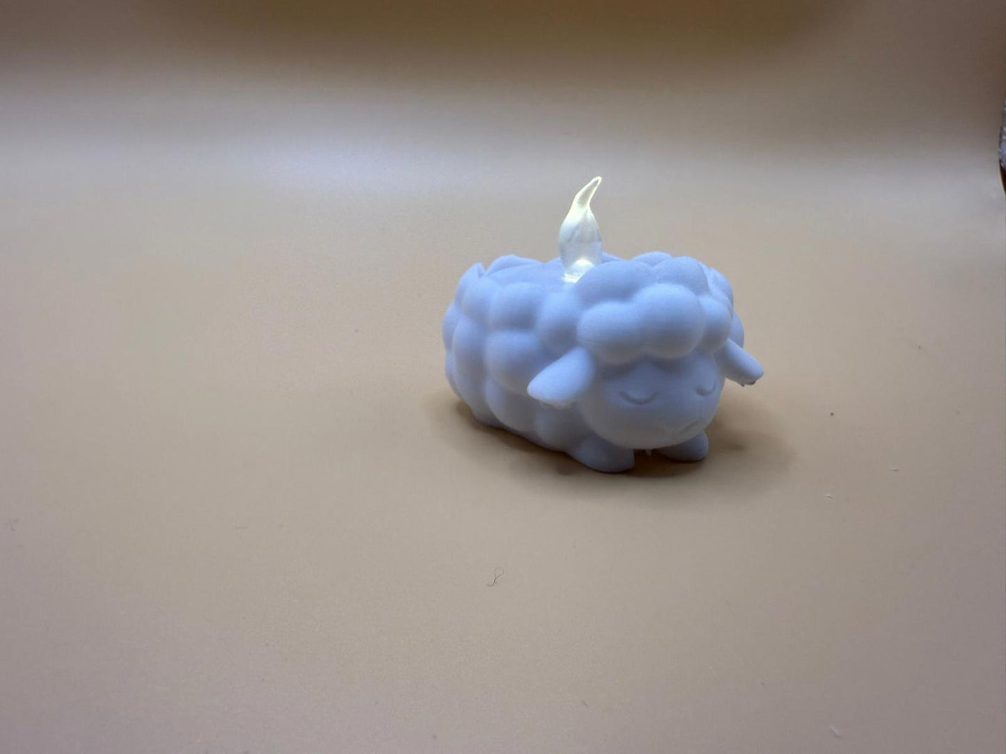 Adorable Sheep Shaped Candle - Soft Blue
