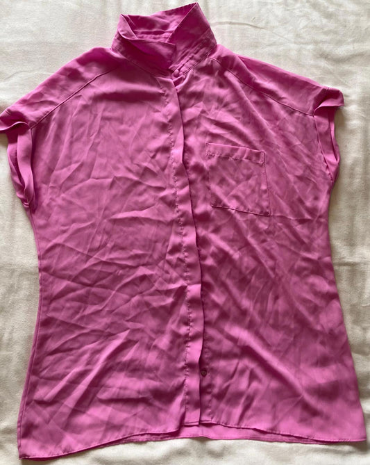Atmosphere Pink Short Sleeve Blouse - Size 16