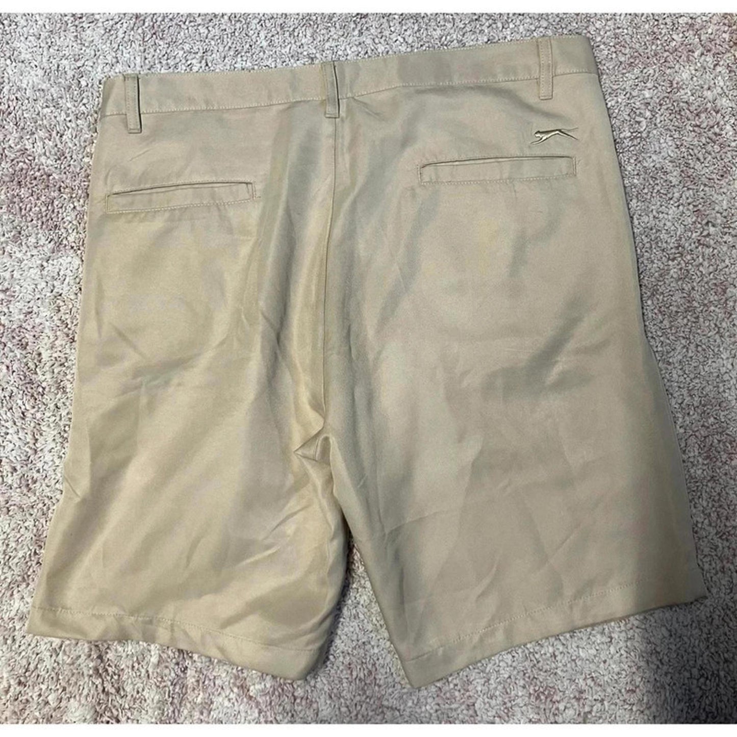 Classic men’s beige chino shorts from Slazenger.