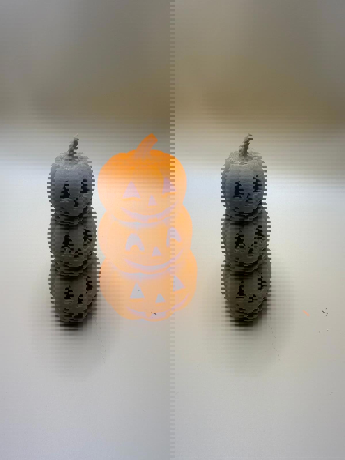Stackable Halloween Pumpkin Decor - Set of 2
