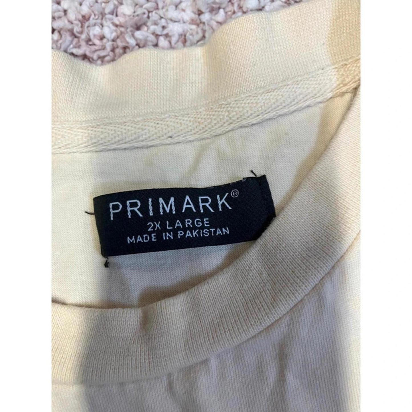 Classic men’s beige short sleeve t-shirt from Primark.