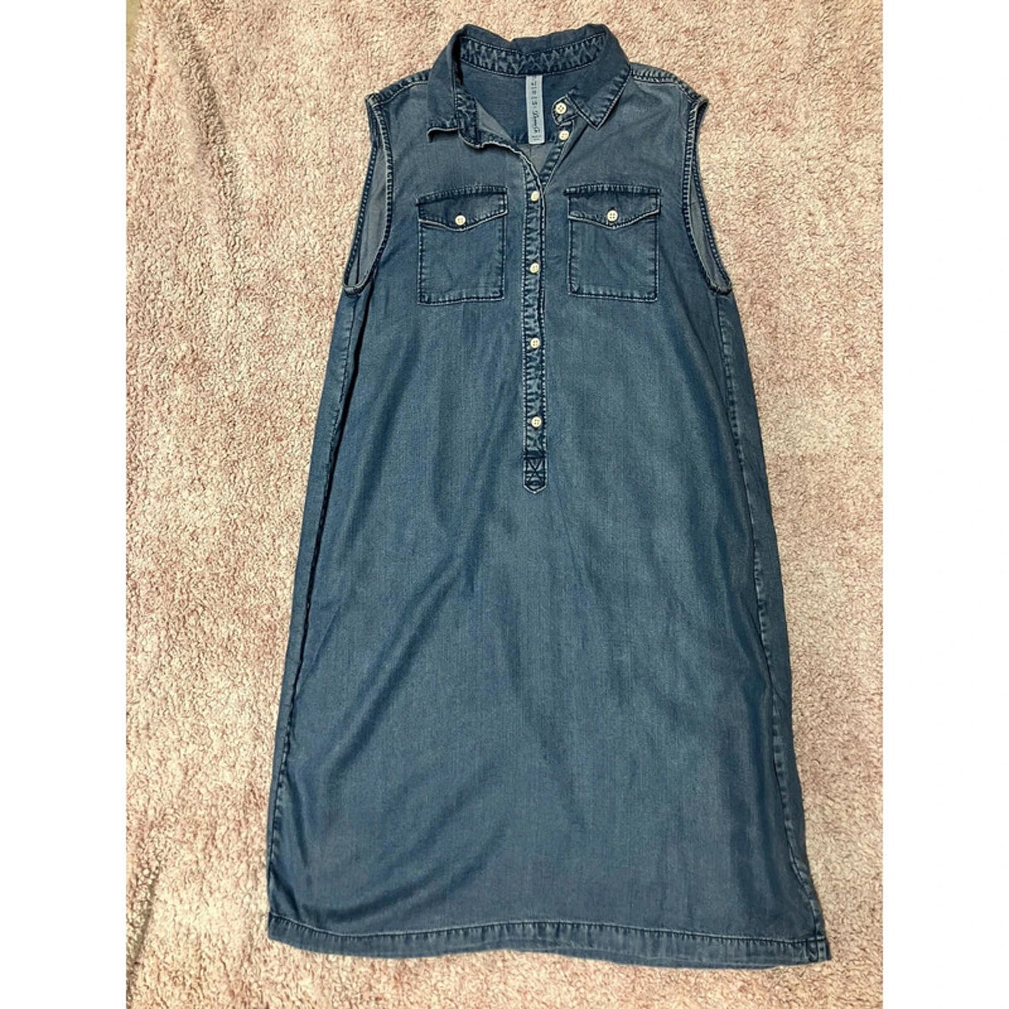 Denim Co. Sleeveless Denim Shirt Dress – UK 14