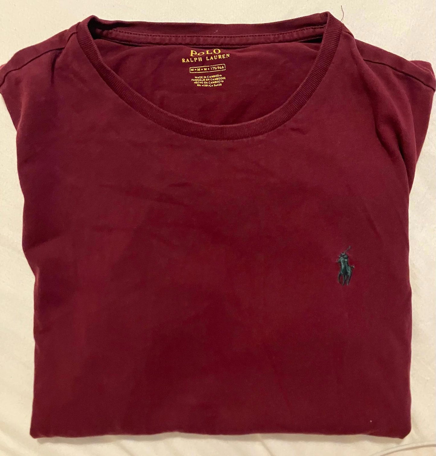 Polo Ralph Lauren Classic Crew Neck T-Shirt - Burgundy, Medium
