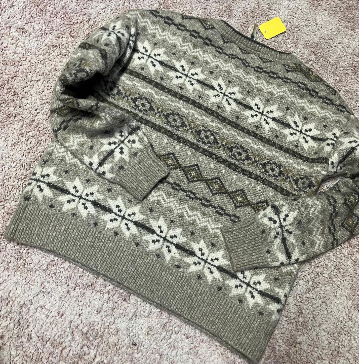 Cozy Fair Isle Pattern Wool Blend Sweater