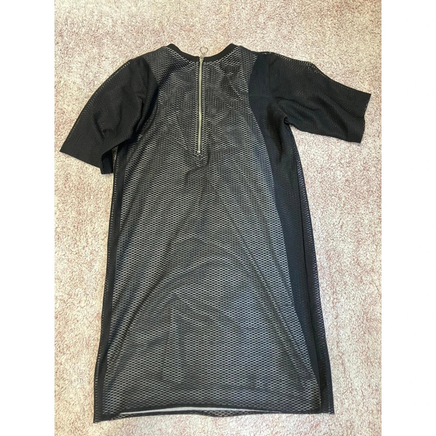 Topshop Black Mesh Overlay Dress UK 6