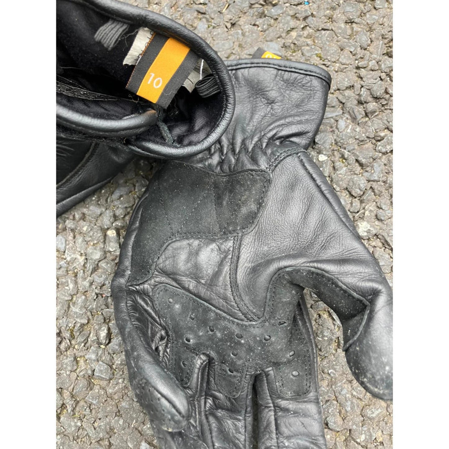 Bullson RW2 Motorcycle Gloves – Black Leather Size 10