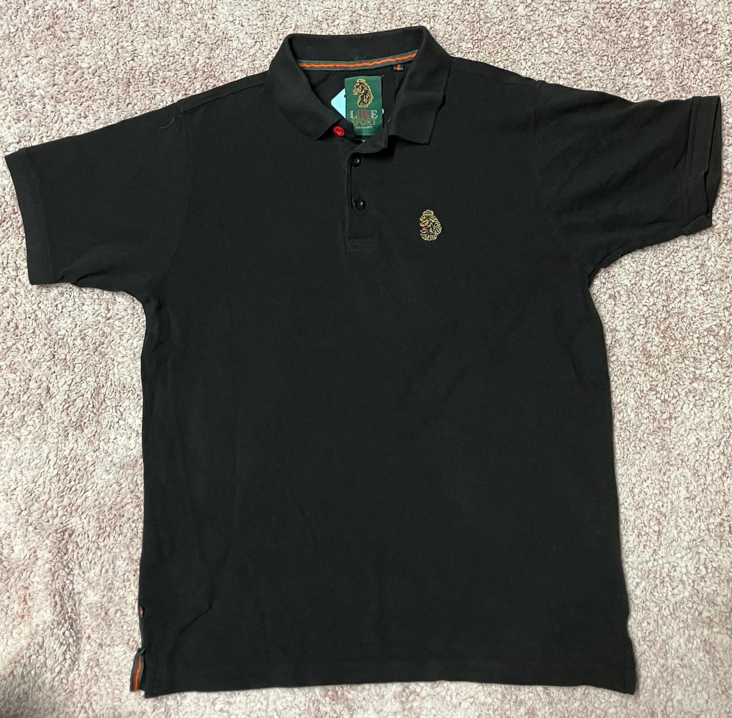 Luke Sport Black Polo Shirt Medium