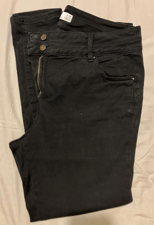 Next Black Skinny High Rise Jeans UK 18R